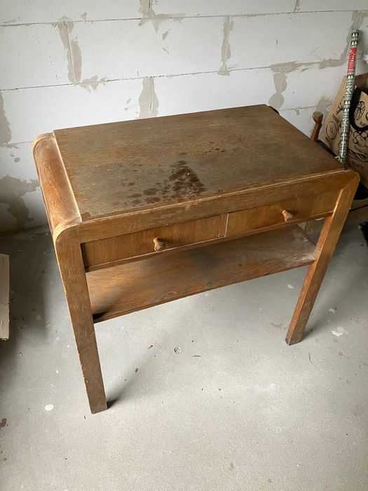 Stry stolik art deco PRL