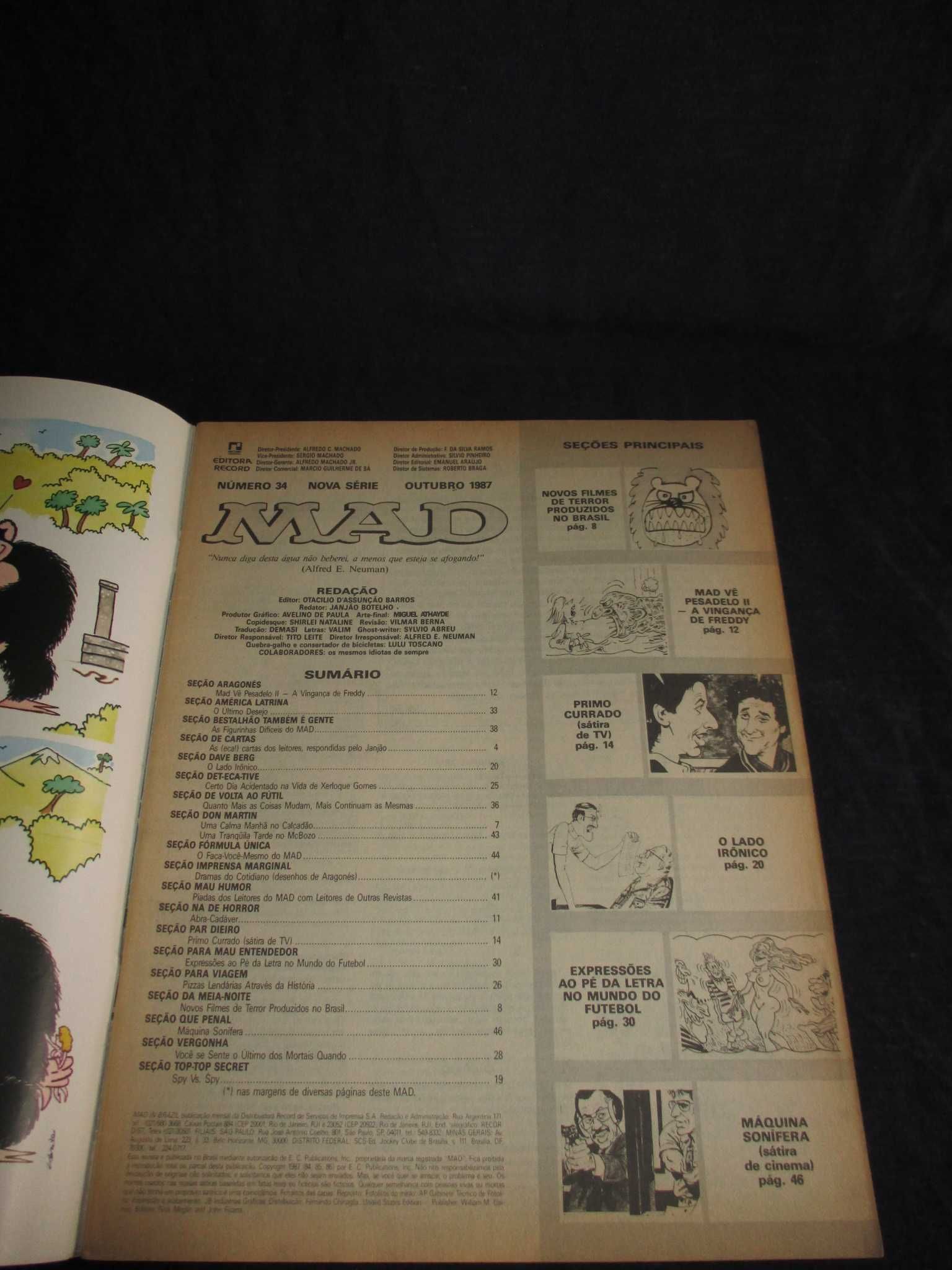 Revistas Mad Edição Brasileira 1987