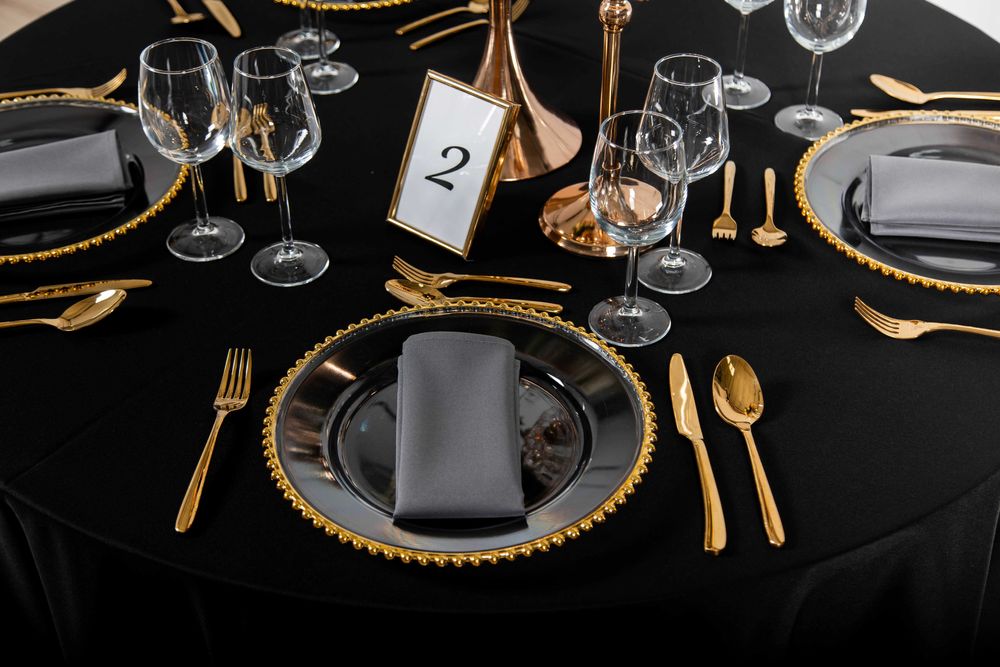 złote sztućce wynajem wypożyczalnia dekoracji
