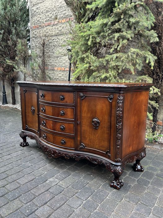 Antyczna Komoda Lwie Łapy Kredens Bufet Uniakt Antyk Po Renowacji