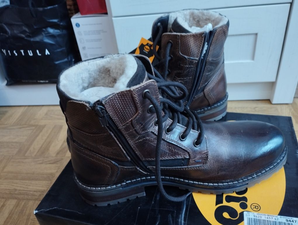 Półbuty męskie zimowe ocieplane Dockers by Gerli rozmiar 42