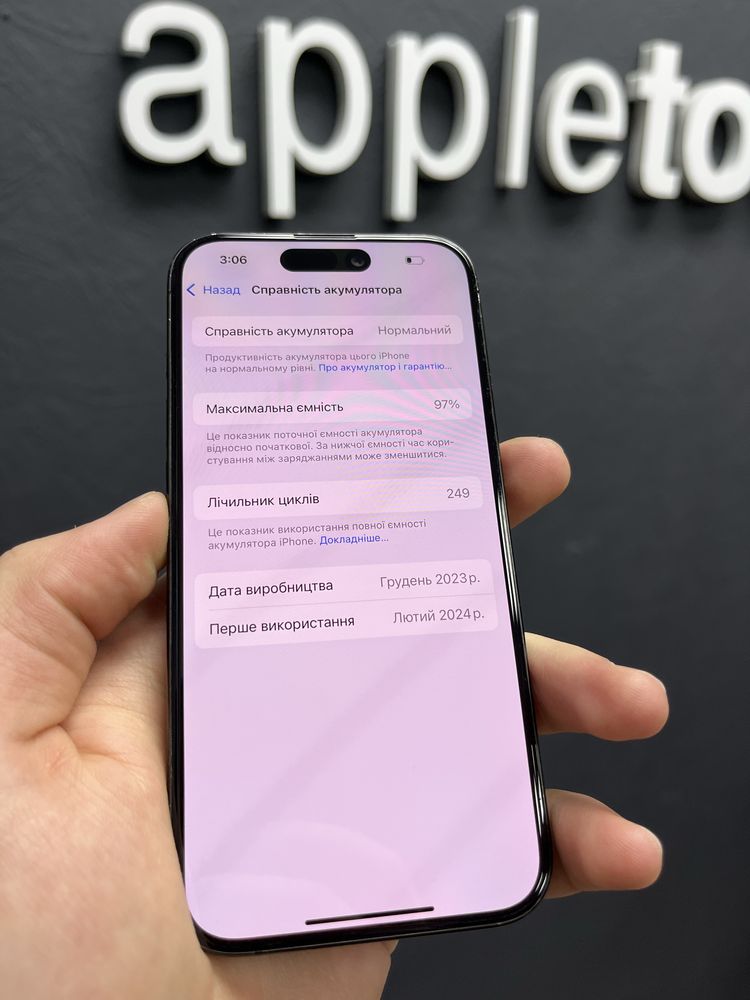 iPhone 15 Pro 256gb Neverlock Black Titanium з Гарантією!