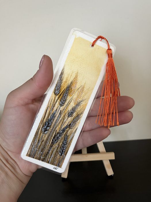 Zakladka do książki akwarela Hand Made