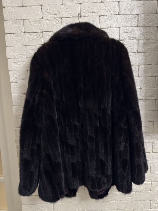 Норкова шуба коричнева