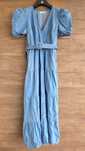 Sukienka długa maxi bawełniana jeansowa z paskiem Love Look S 36