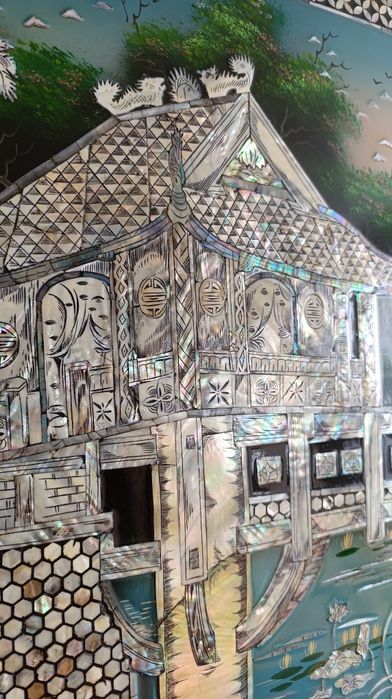 Продається антикварна картина панно у японському стилі