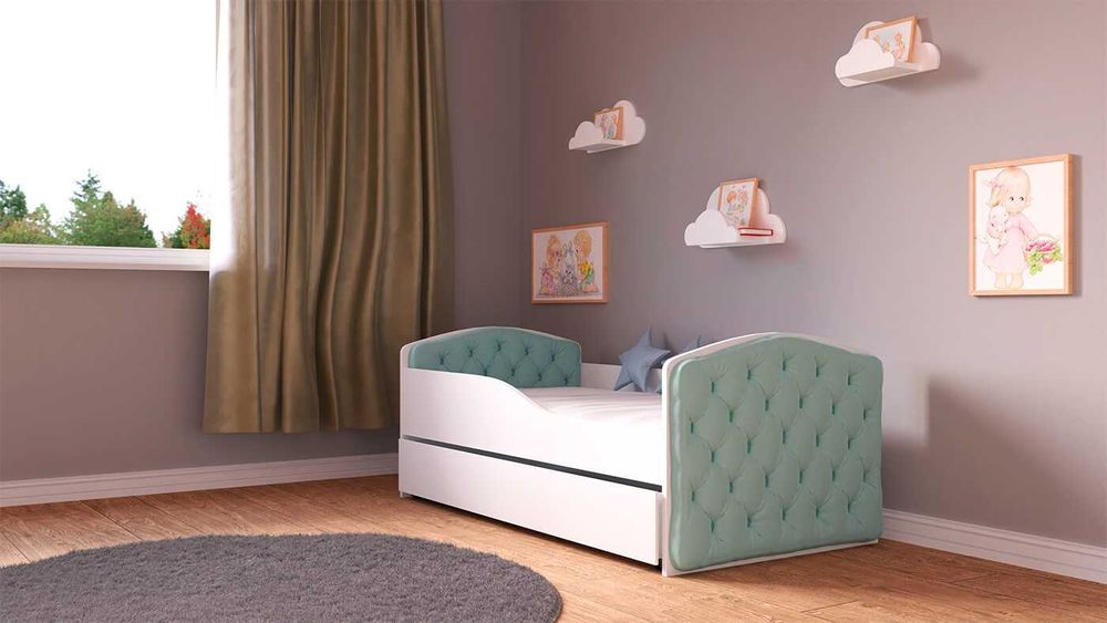 Łóżko tapicerowane dla dziewczynki 80x160 lub 70x140