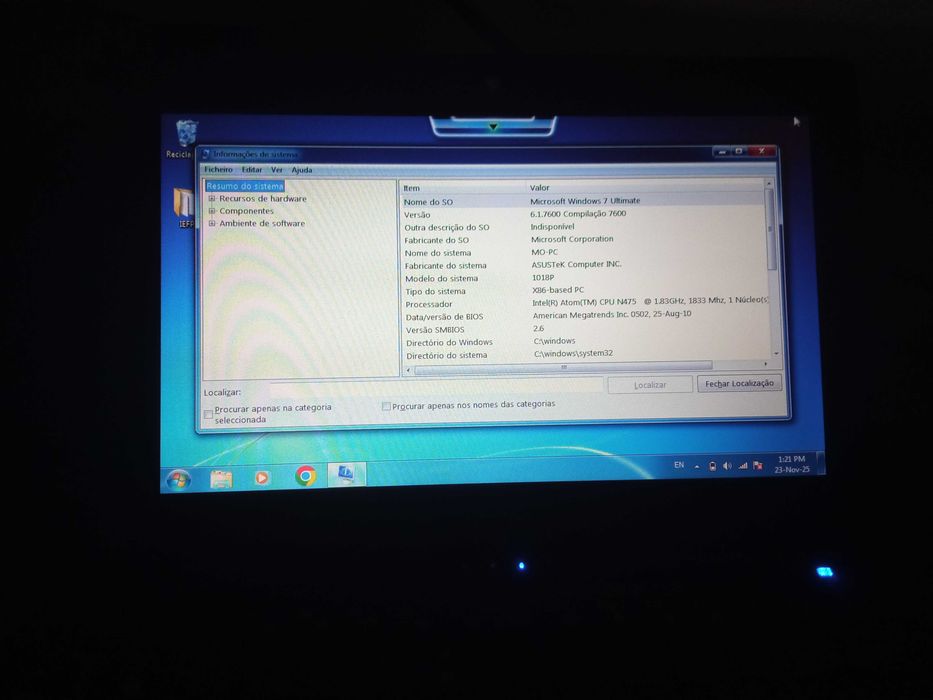 Portátil Asus eee 1018P