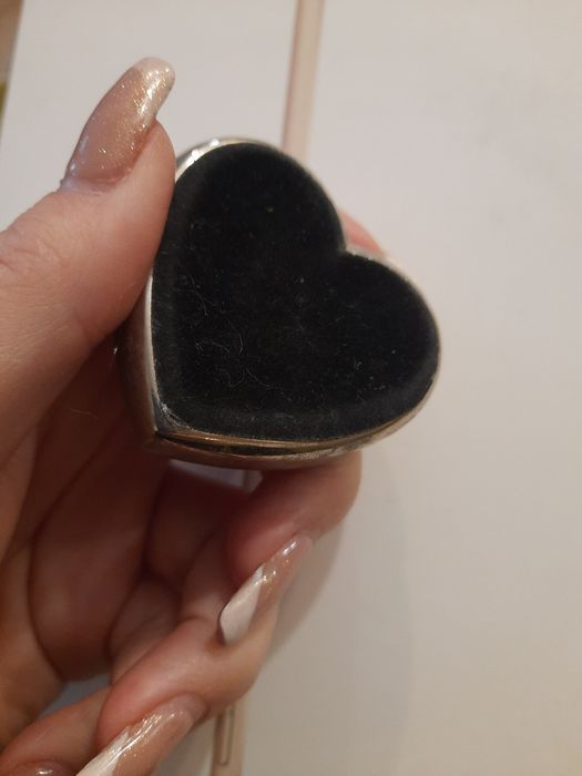 Francuski zegarek kolekcjonerska miniatura serce 5 x 5