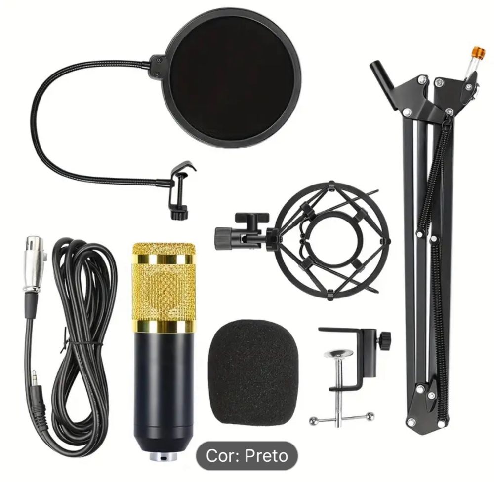 Conjunto de microfone condensador.