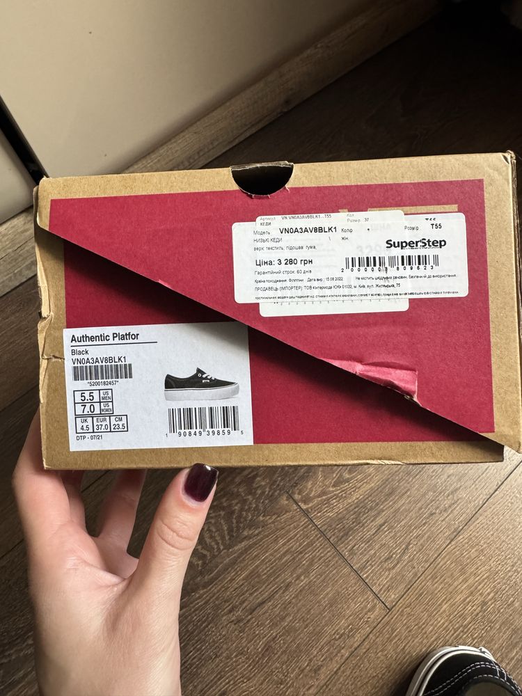 Vans Authentic Platform оригінал жіночі 37 розмір