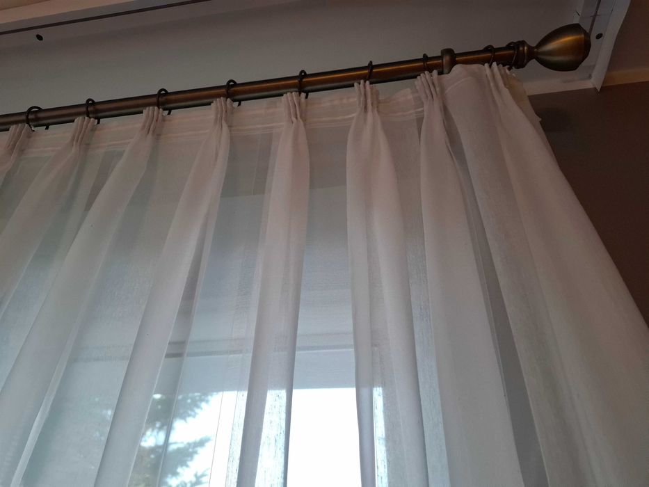 Karnisz 410 cm rura brudne złoto