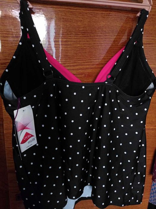 WIRE TANKINI - Бікіні-топ LASCANA в горошок синього кол.-р 52-54/20 D