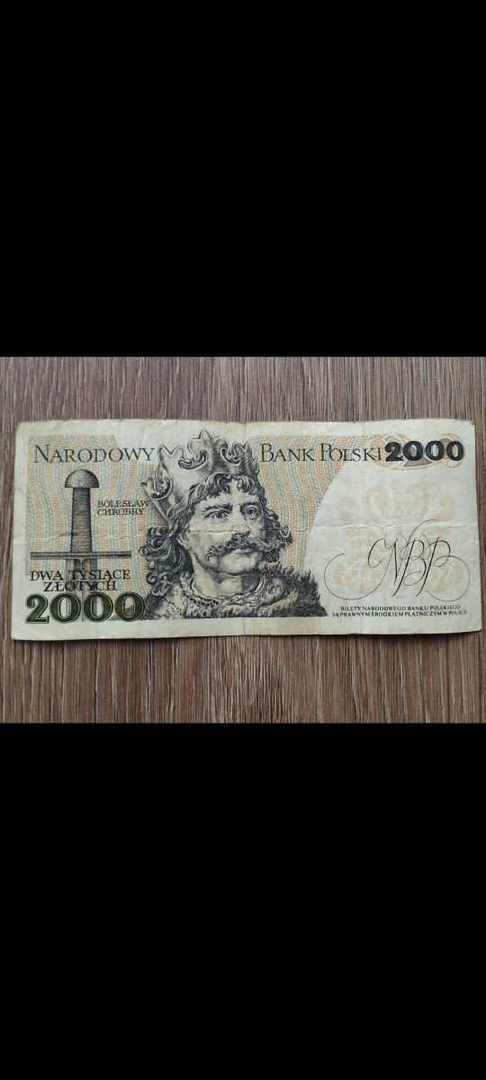 Banknot PRL 2000 złotych seria BS