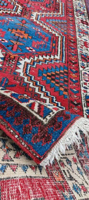 Piękny gruby sztywny wełniany chodnik długi dywan ręcznie tkany  97x2