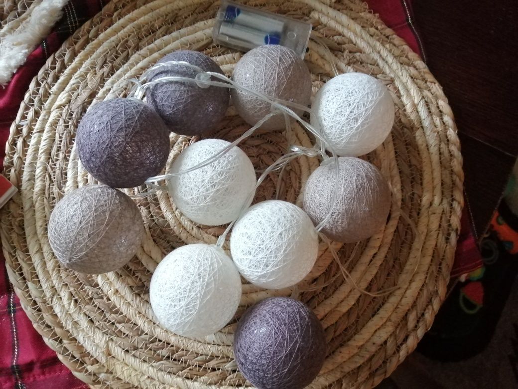 Cotton balls beżowo białe