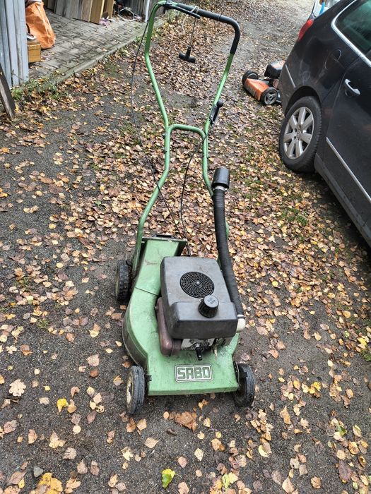 Kosiarka karczownika Sabo 6 k.mech silnik sachs niemiecka aluminium