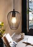 EGLO NEWTOWN Lampa wisząca E27 czarna 110cm