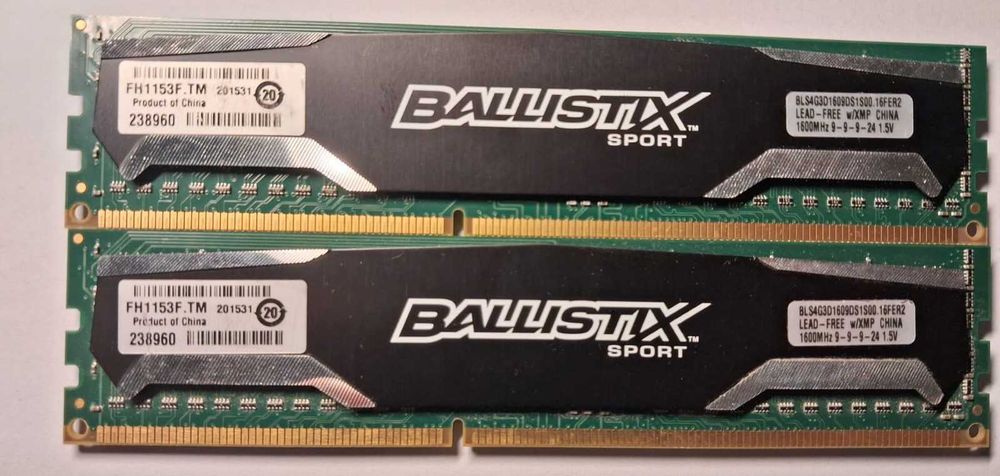 Pamięć RAM DDR3 16GB (4x4GB) Ballistix Sport