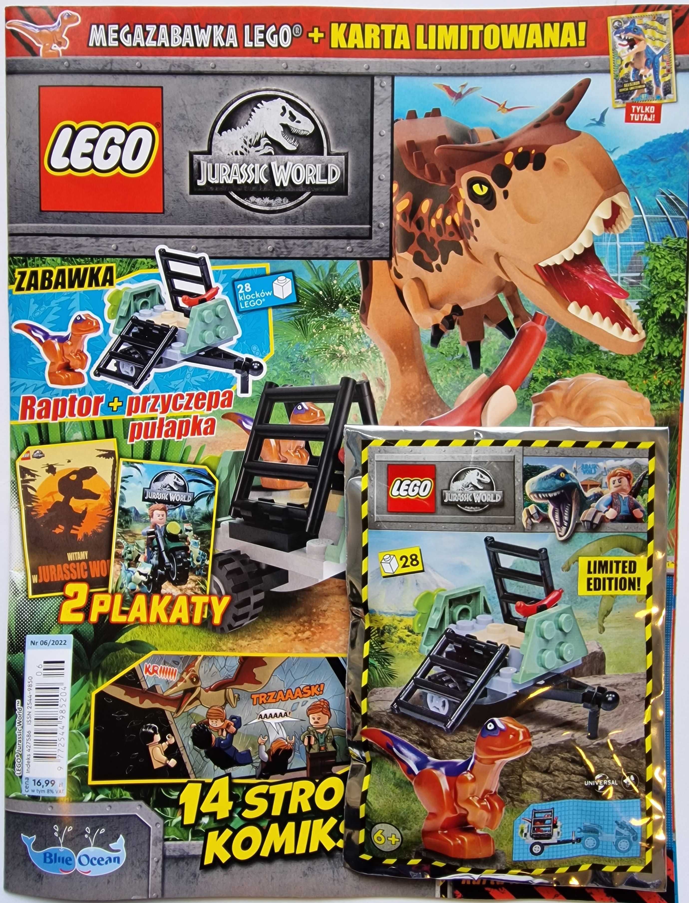 Lego klocki 3 magazyny 4/5/6.2022 Jurassic World +Raptor pułapka+Oven