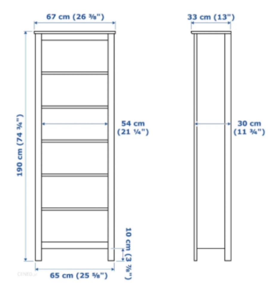 Komplet mebli IKEA Brusali Biały: 2 regały + szafka RTV