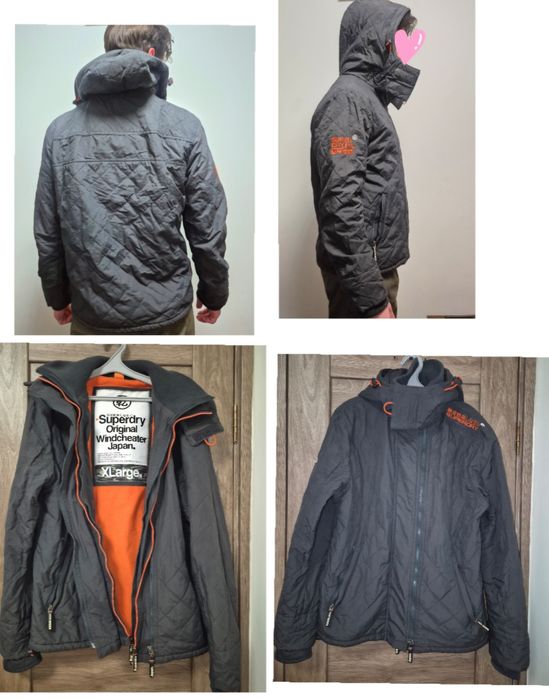 Superdry стьобана куртка демісезонна ветрівка на флісі