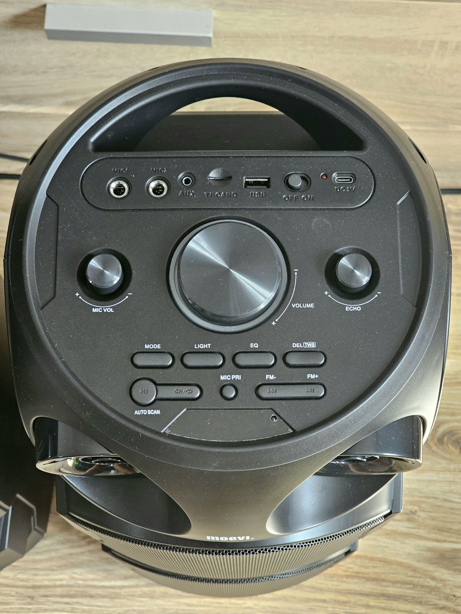 2x głośnik przenośny Bluetooth MOEVI 70W stereo mikrofon pilot
