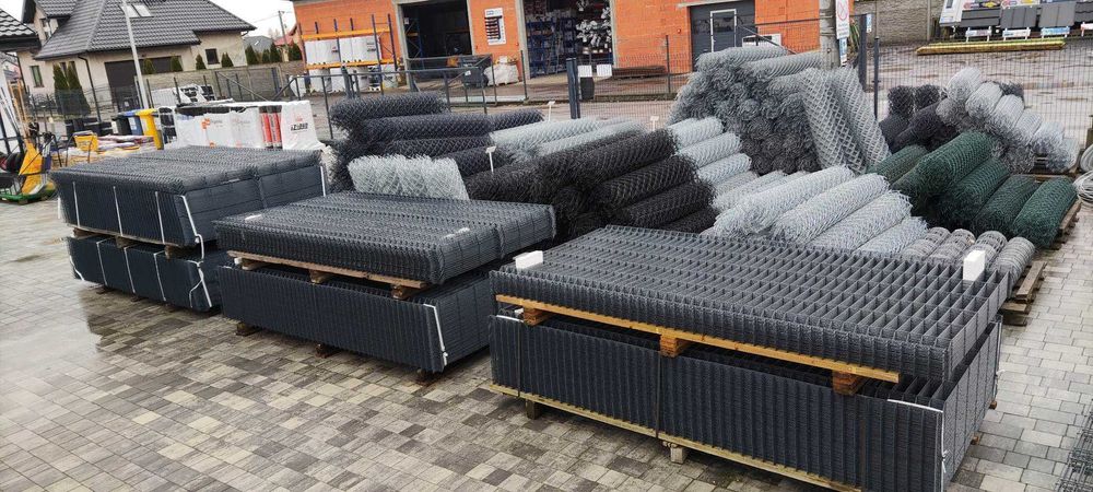 Ogrodzenie panelowe. Panel 3D ocynk +kolor, podmurówka, słupek, obejmy