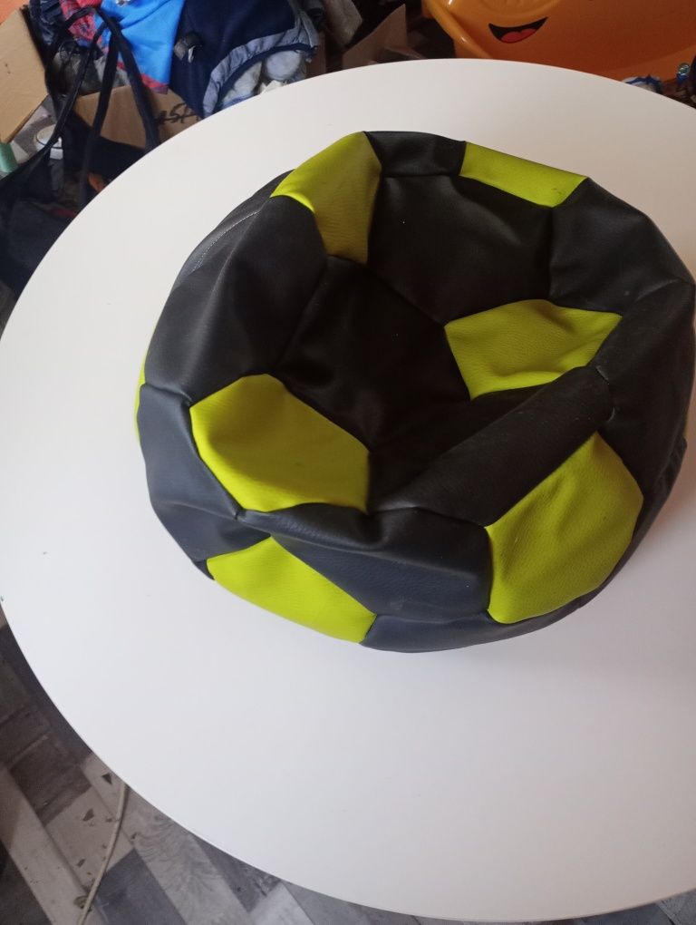 XXL pufa fotel piłka z podnóżkiem