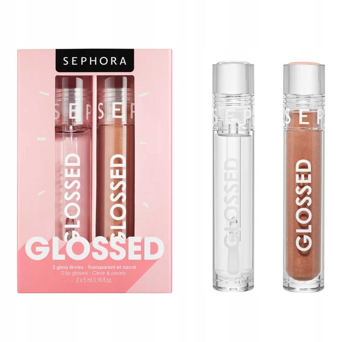 SEPHORA Glossed - 2 błyszczyki do ust: transparentny i błyszczący 2X