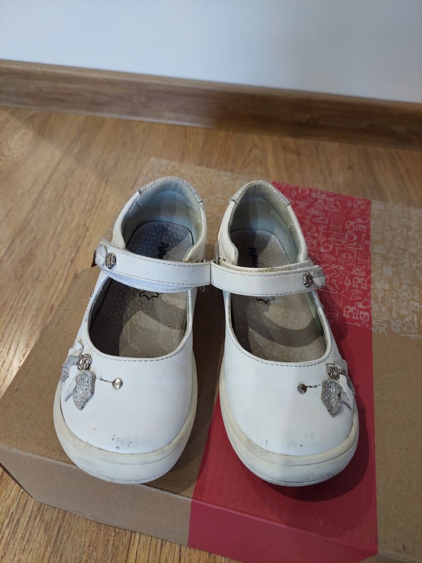 Baleriny buty półbuty białe 27