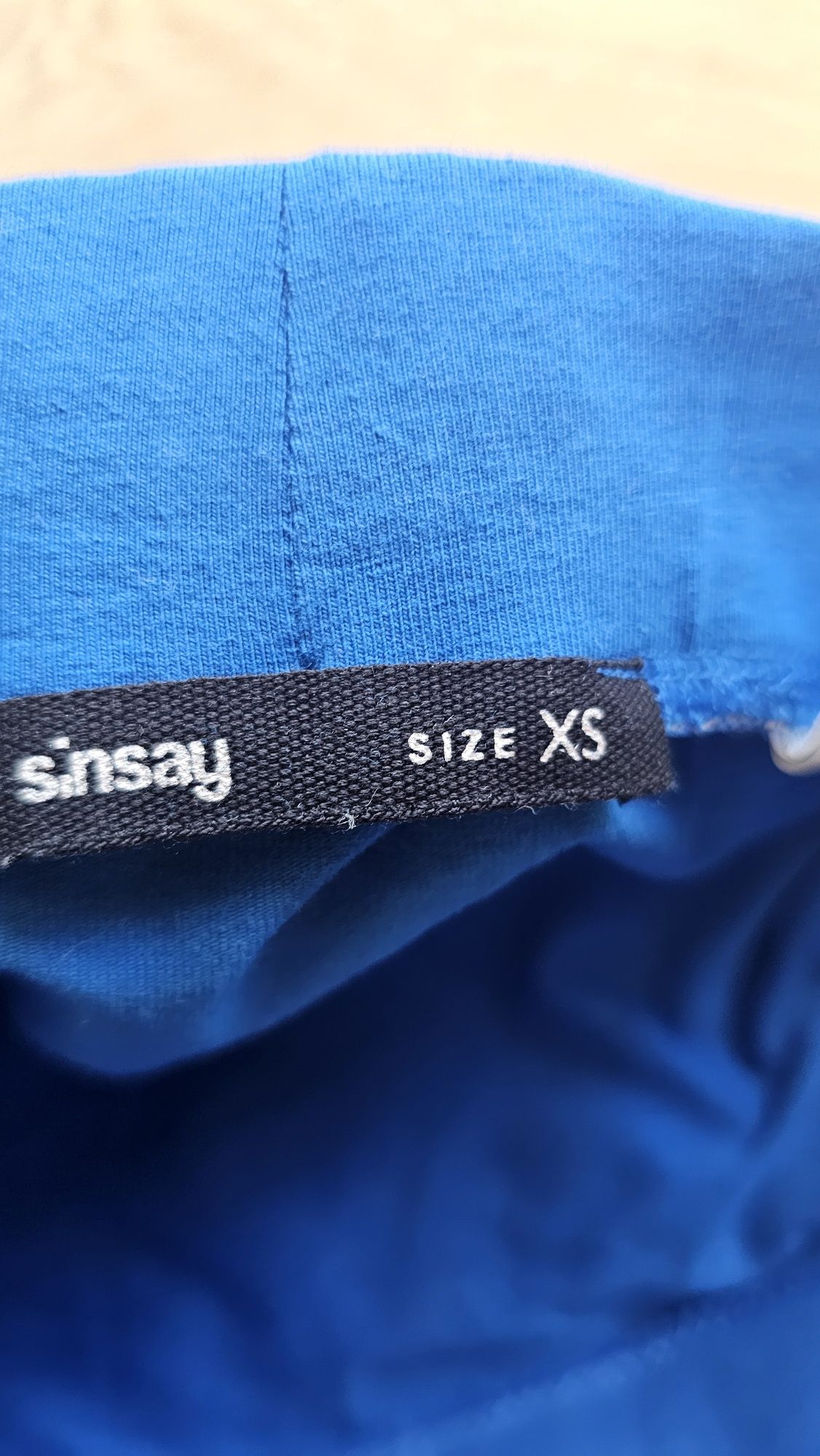 Spódnica MIDI Sinsay XS niebieska z rozcięciem