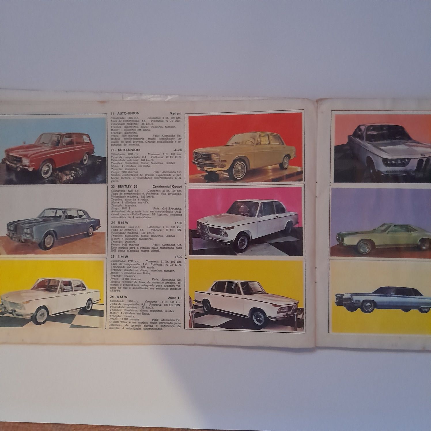 Caderneta de cromos Auto 1967.