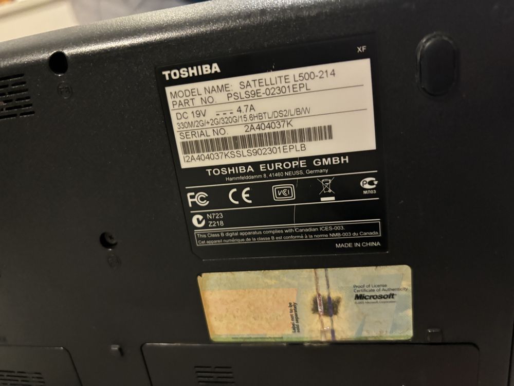 Laptop Toshiba sprawny