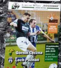 Program meczowy Górnik Łęczna vs  Lech Poznań