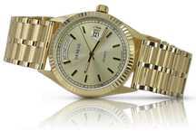 Złoty zegarek bransoletą męski 14k Geneve mw013ydy&mbw007y Wrocław Wr