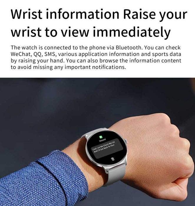 Blavec Smartwatch M-01 Vesta HD AMOLED Voice Call czarny