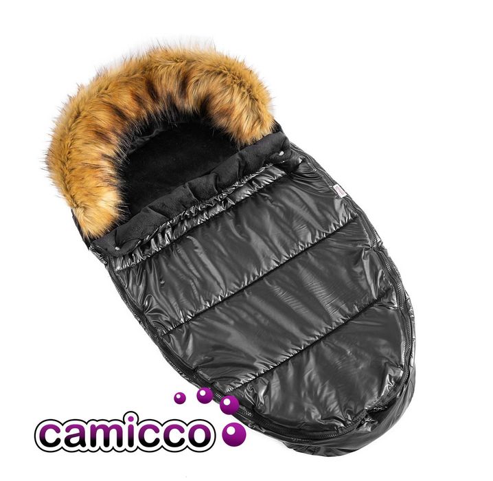 ŚPIWOREK do WÓZKA z odpinanym FUTRO ciepły plusz 0-36m śpiwór 105 cm