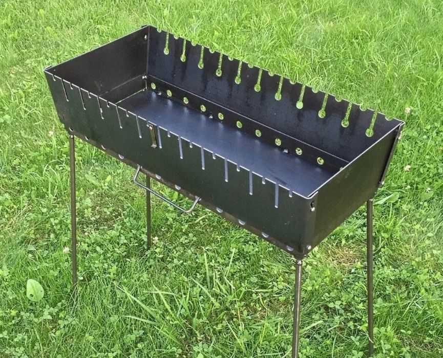 Мангал 3️⃣мм на 12 шампуров + 12 шампуров дерев. ручка‼️ Ассортимент