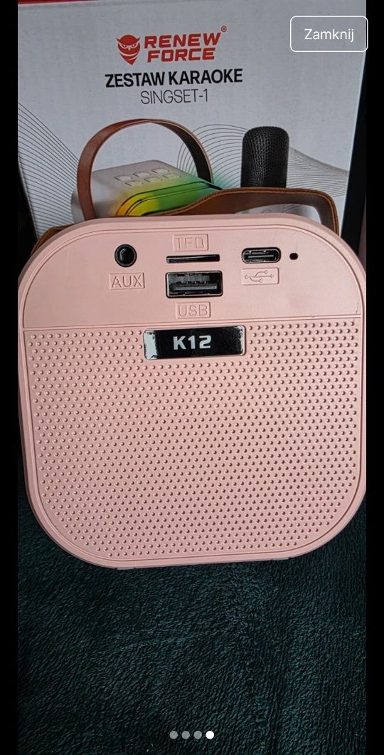 Zestaw Karaoke dla dzieci bezprzewodowy głośnik bluetooth + 2 mikrofon