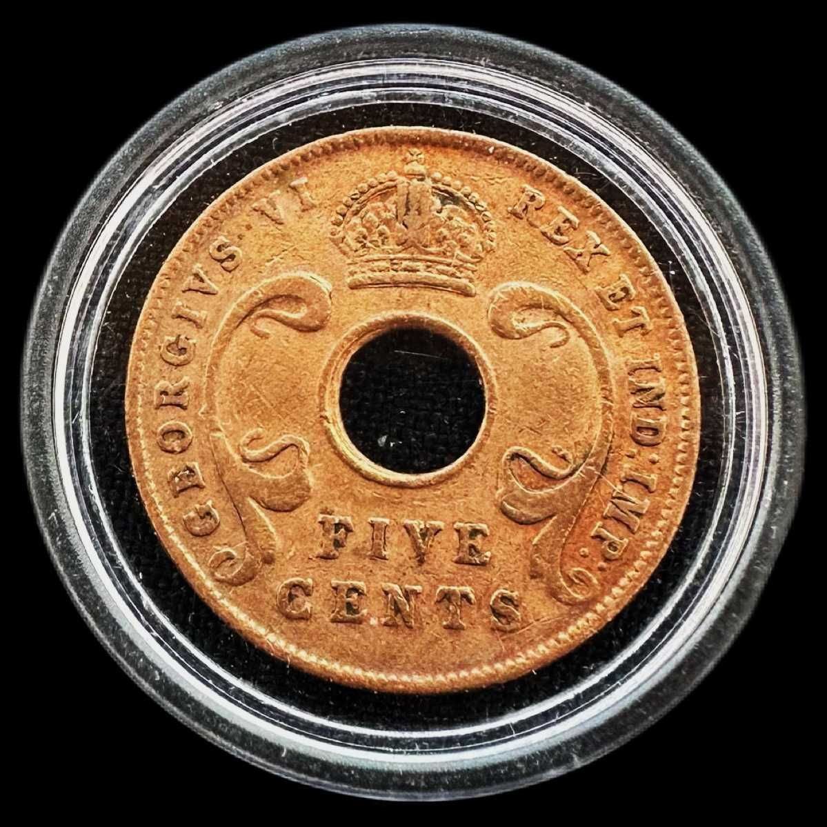 Moeda de 5 Cents - 1943 - África Oriental