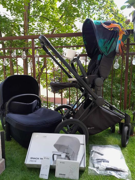CYBEX PRIAM 1.0 Gondola Midnight Blue i spacerówka Birds Of Paradise