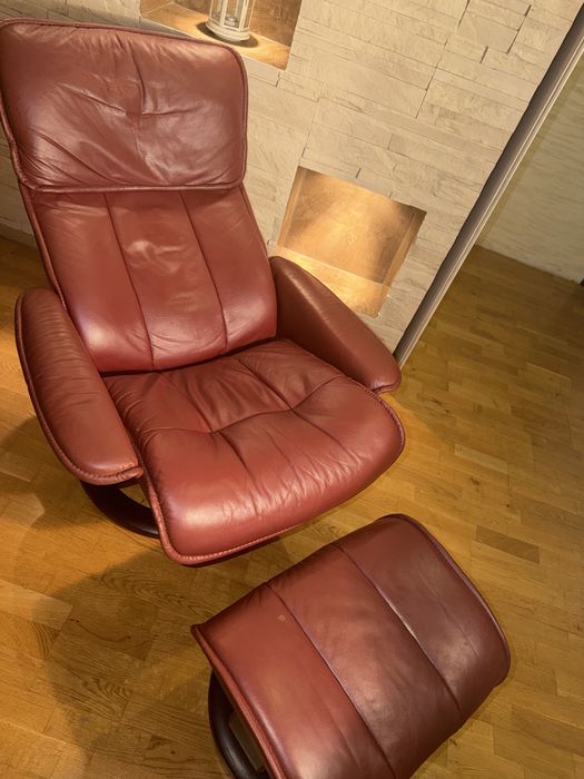 Fotel skorzany bardzo dobry stan