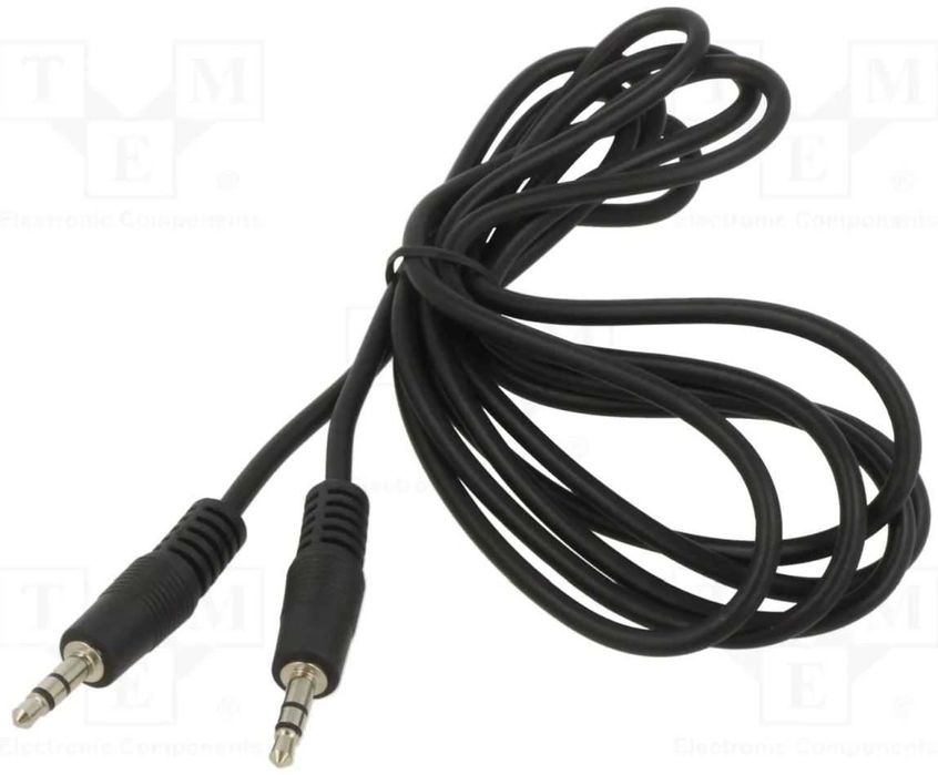 Kabel Akyga AK-AV-12 minijack 3,5 mm - minijack 3,5 mm 1,8 m czarny