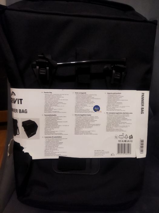 Nowa czarna torba rowerowa na rower sakwa bagażnik crivit