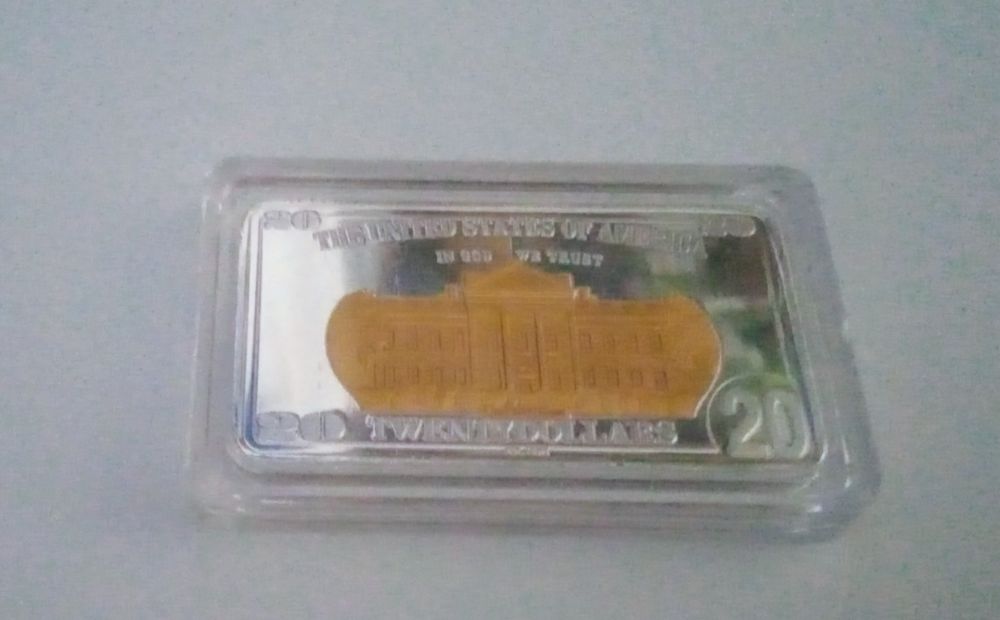 Pozłacana sztabka 20 dolarów Andrew Jackson.