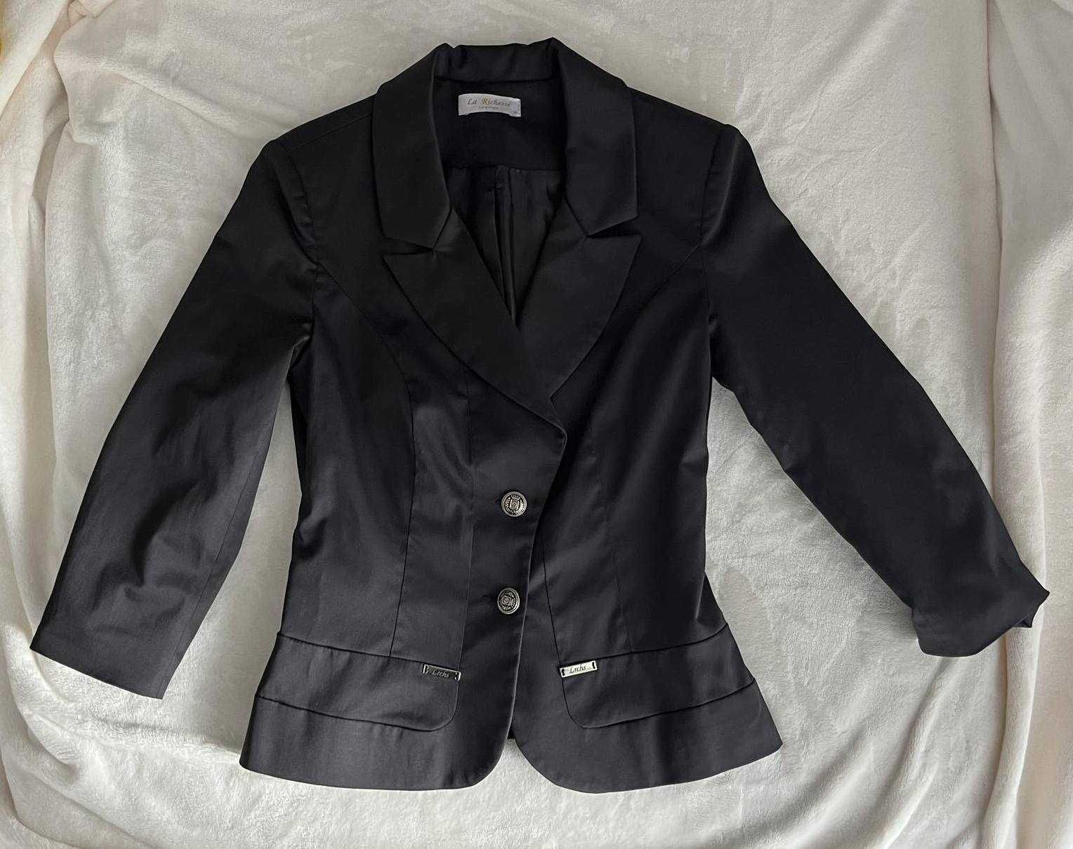 żakiet marynarka 3/4 rękawy la richesse fashion s 36
