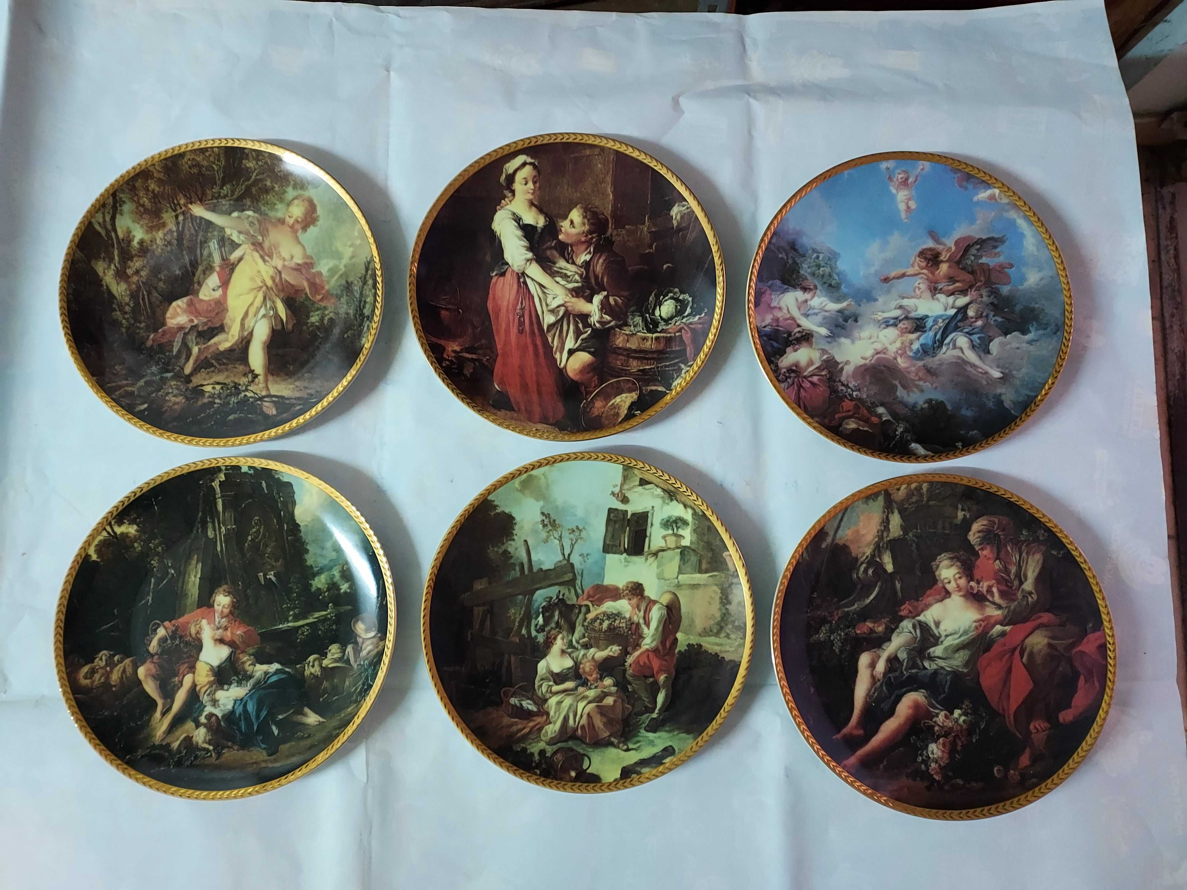 Coleção de 6 Pratos Clássicos da Pintura – Peças Decorativas