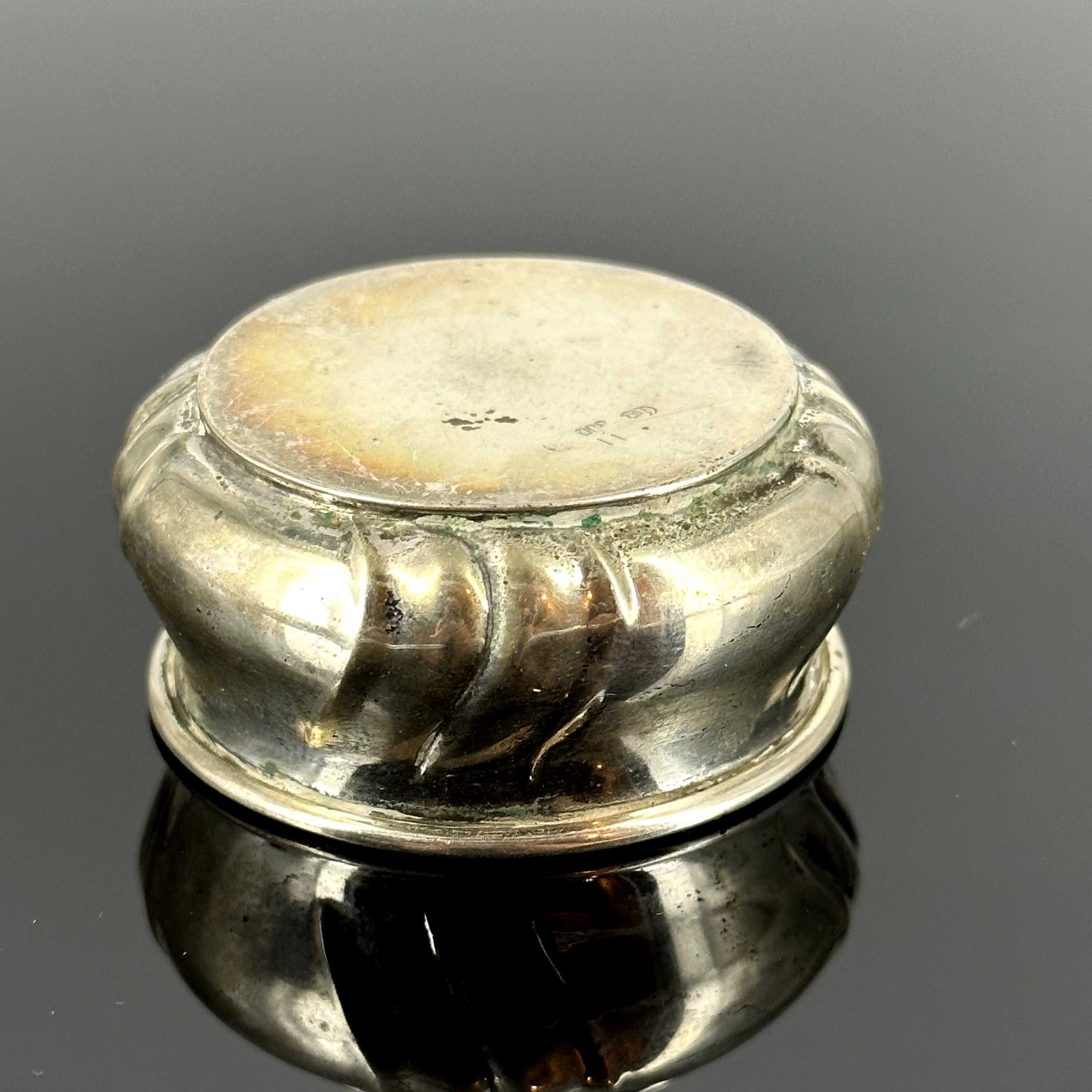 Srebro - Srebrny pojemnik na kawior - próba srebra 800