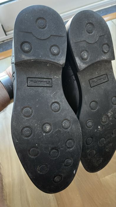 Sapatos clássicos Emidio Tucci pele preta tamanho 43